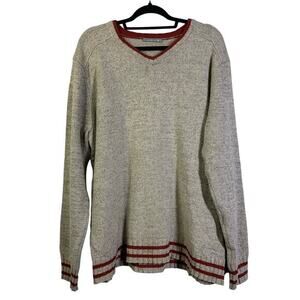 SMARTWOOL Sweater Larimer V-Neck Merino‎ Oatmeal Heather Varsity Ringer Ribbed